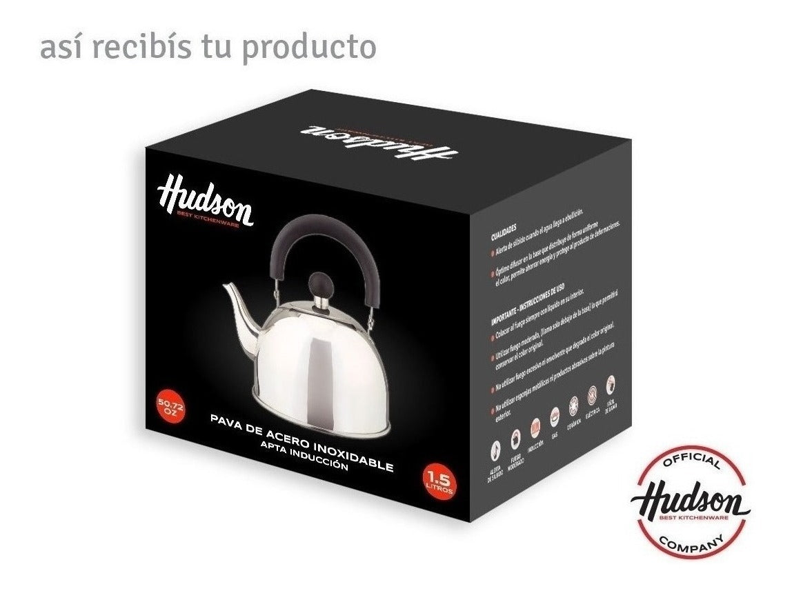 Caldera Pico Cisne Hudson Acero Inoxidable Pava 1.5 Litros