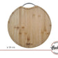 Tabla Pizzera De Madera Bambú Cocina Hudson 36 Cm X 1,5 Cm