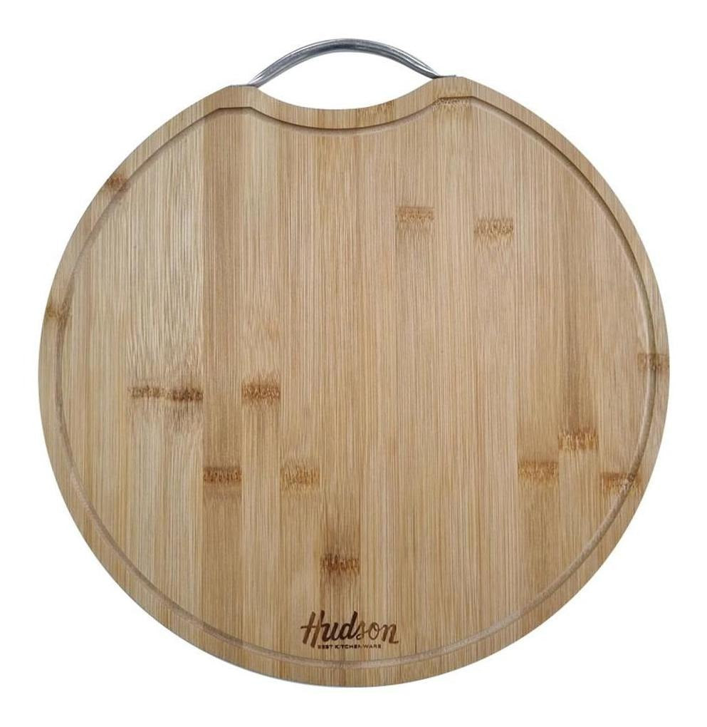 Tabla Pizzera De Madera Bambú Cocina Hudson 36 Cm X 1,5 Cm