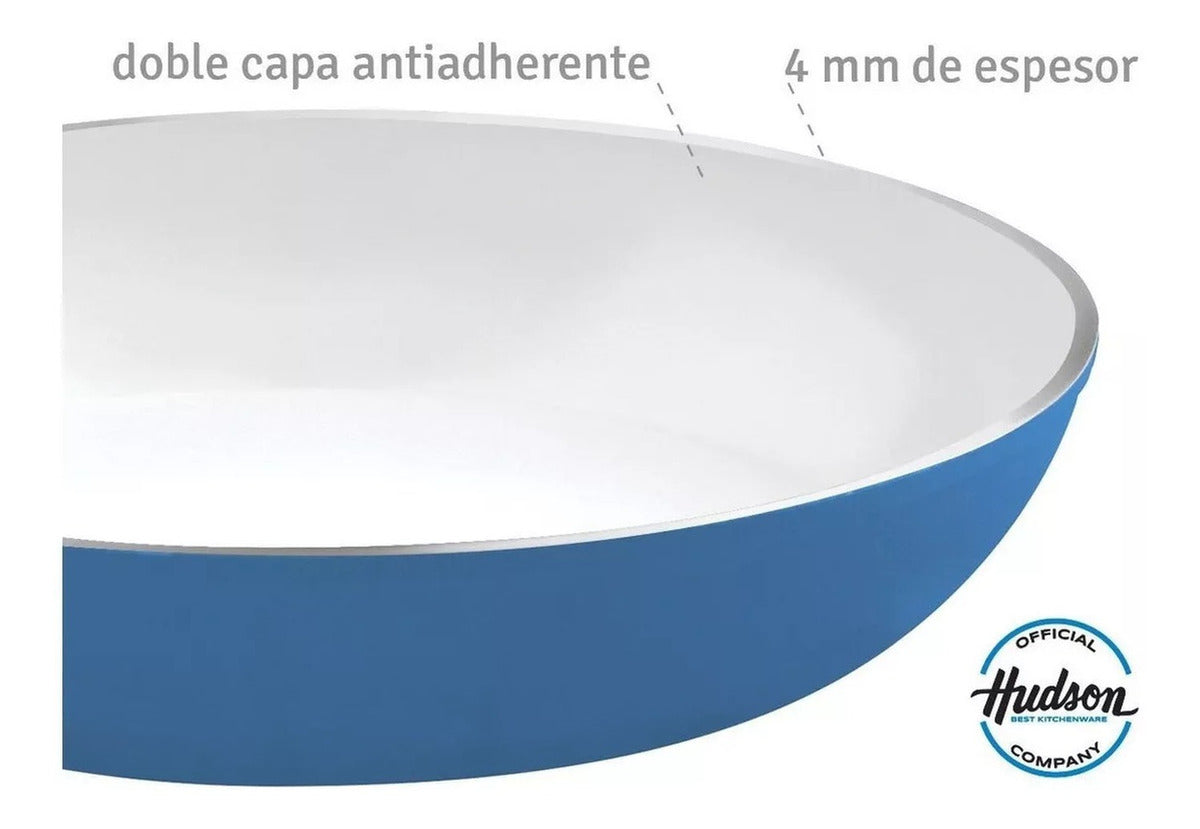 Sarten 20cm + Bifera Azul 26cm Forjado Hudson Apto Induccion