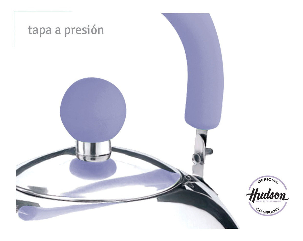 Caldera Silbadora Hudson Acero Inoxidable Pava 1.5 L Violeta