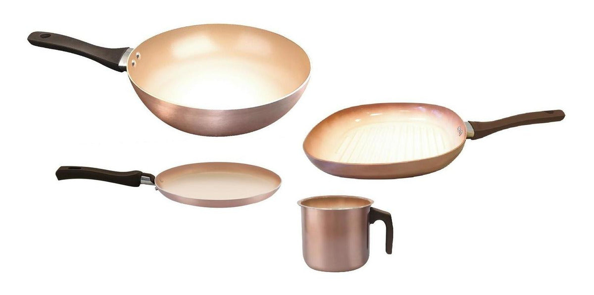 Set De 4 Piezas Hudson Con Antiadherente Ceramico